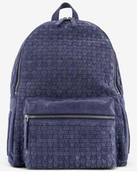 Orciani - Woven Suede Leather Backpack - Lyst