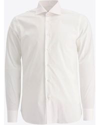 Borriello - Logo-Embroidered Buttoned Shirt - Lyst
