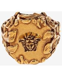 Versace - Medusa Barocco Brass Ring - Lyst