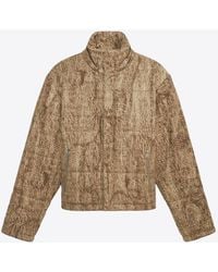 1989 STUDIO - Flock Denim Puffer Camo Jacket - Lyst
