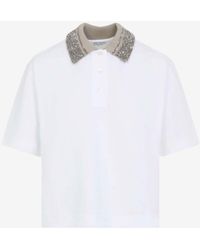 Brunello Cucinelli - Polo T-Shirt With Sequins-Embellishment - Lyst