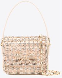 Self-Portrait - Micro Crystal-Embellished Top Handle Bag - Lyst