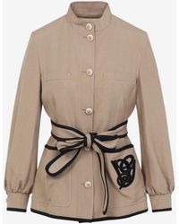 Valentino - Caban Embroidered Jacket - Lyst