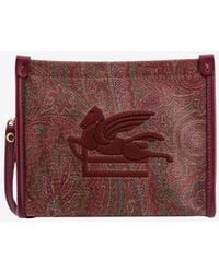 Etro - Small Paisley Jacquard Pouch Bag - Lyst
