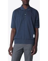 Thom Browne - Logo-Patch Short-Sleeved Polo T-Shirt - Lyst