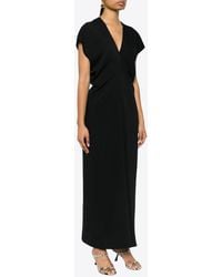 P.A.R.O.S.H. - Draped Cady Midi Dress - Lyst