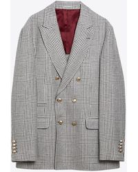 Brunello Cucinelli - Double-Breasted Prince Of Wales Check Blazer - Lyst