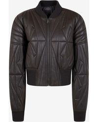 Moncler - Geocamo Cropped Leather Jacket - Lyst
