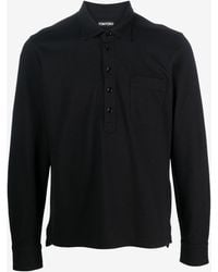 Tom Ford - Long-Sleeved Polo T-Shirt - Lyst
