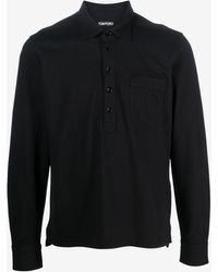 Tom Ford - Long-Sleeved Polo T-Shirt - Lyst