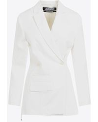 Jacquemus - Tibau Crossover Double-Breasted Blazer - Lyst