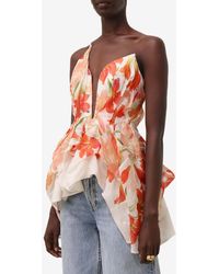 Zimmermann - Tranquillity Floral Print Draped Top - Lyst