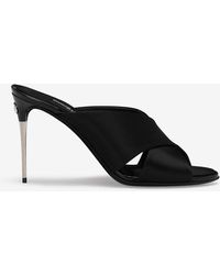 Dolce & Gabbana - Keira 85 Satin Mules - Lyst