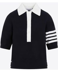 Thom Browne - Hector Intarsia Polo T-Shirt - Lyst