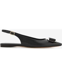 Ferragamo - Zelmy Vara Plate Slingback Flats - Lyst