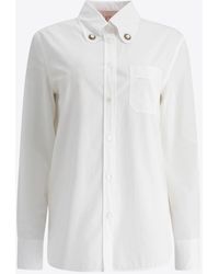 Valentino - Long-Sleeved Shirt With Jeweled-Buttons - Lyst