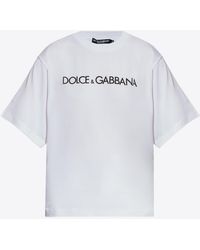 Dolce & Gabbana - Logo Print Crewneck T-Shirt - Lyst