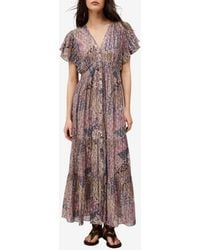 Ba&sh - Pareta Floral V-Neck Midi Dress - Lyst