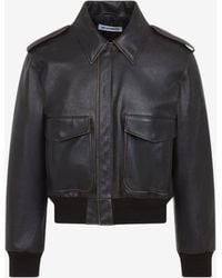 Jil Sander - Distressed Leather Jacket - Lyst