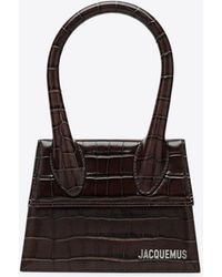 Jacquemus - Le Chiquito Moyen Croc-Embossed Leather Top Handle Bag - Lyst