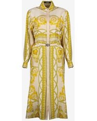 Versace - La Coupe Des Dieux Midi Shirt Dress - Lyst