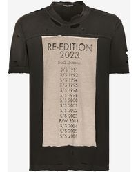 Dolce & Gabbana - Re-Edition' Print Short-Sleeved T-Shirt - Lyst