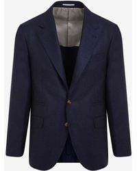 Brunello Cucinelli - Single-Breasted Wool Blazer - Lyst