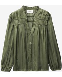 Ba&sh - Cessia V-Neck Long-Sleeved Blouse - Lyst
