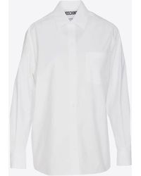 Moschino - Logo Print Long-Sleeved Shirt - Lyst
