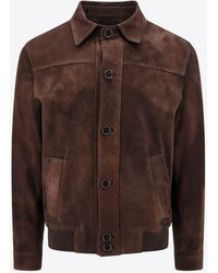 Salvatore Santoro - Button-Up Suede Jacket - Lyst