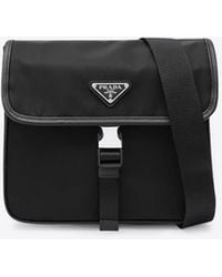 Prada - Triangle Logo Re-Nylon Messenger Bag - Lyst