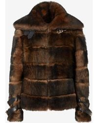 Fendi - Shearling And Nappa Leather Jacket - Lyst