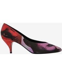 Versace - Tina 65 Printed Silk Faille Pumps - Lyst