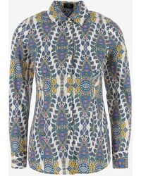 Etro - Medallion And Paisley Print Long-Sleeved Shirt - Lyst