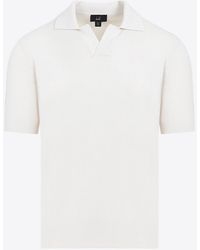 Dunhill - Ribbed-Knit Polo T-Shirt - Lyst