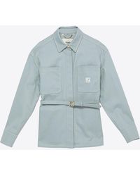 Fendi - Logo-Embroidered Belted Shirt - Lyst
