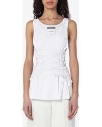 Moschino - Logo Patch Tank Top - Lyst