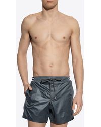 Balmain - Logo Print Swim Shorts - Lyst