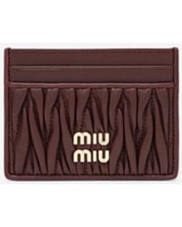 Miu Miu - Matelassé Leather Cardholder - Lyst