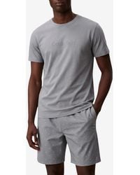 Calvin Klein - Logo Print T-Shirt And Shorts Pajama Set - Lyst