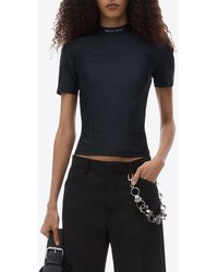 Alexander Wang - Logo Rashguard Short-Sleeved Top - Lyst