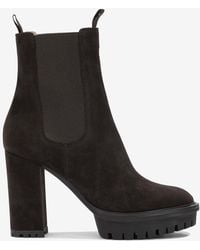 Gianvito Rossi - Barry 100 Suede Ankle Boots - Lyst