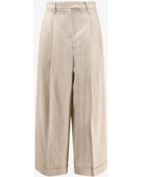 Alysi - Straight-Leg Linen Pants - Lyst