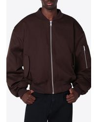 Entire studios - Zip-Up Wool Bomber Jacket - Lyst