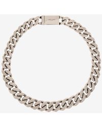 Saint Laurent - Logo Curb Chain-Link Necklace - Lyst