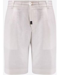 BOSS - Linen Bermuda Shorts - Lyst