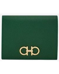 Ferragamo - Gancini Compact Leather Wallet - Lyst