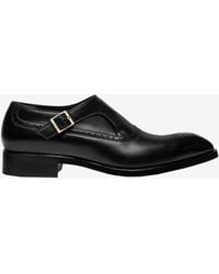 Tom Ford - Vincent Leather Brogue Single Monk Strap - Lyst