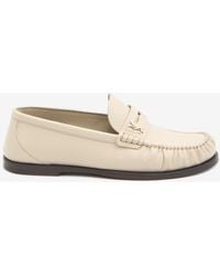 Saint Laurent - Cassandre Leather Penny Loafers - Lyst