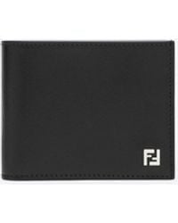 Fendi - Ff Squared Bi-Fold Leather Wallet - Lyst